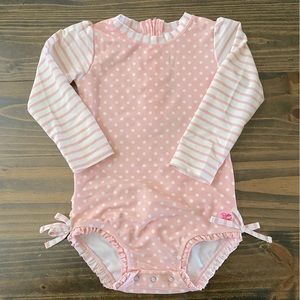 Ruffle Butts Girls Polka Dot Swimsuit Size 3T